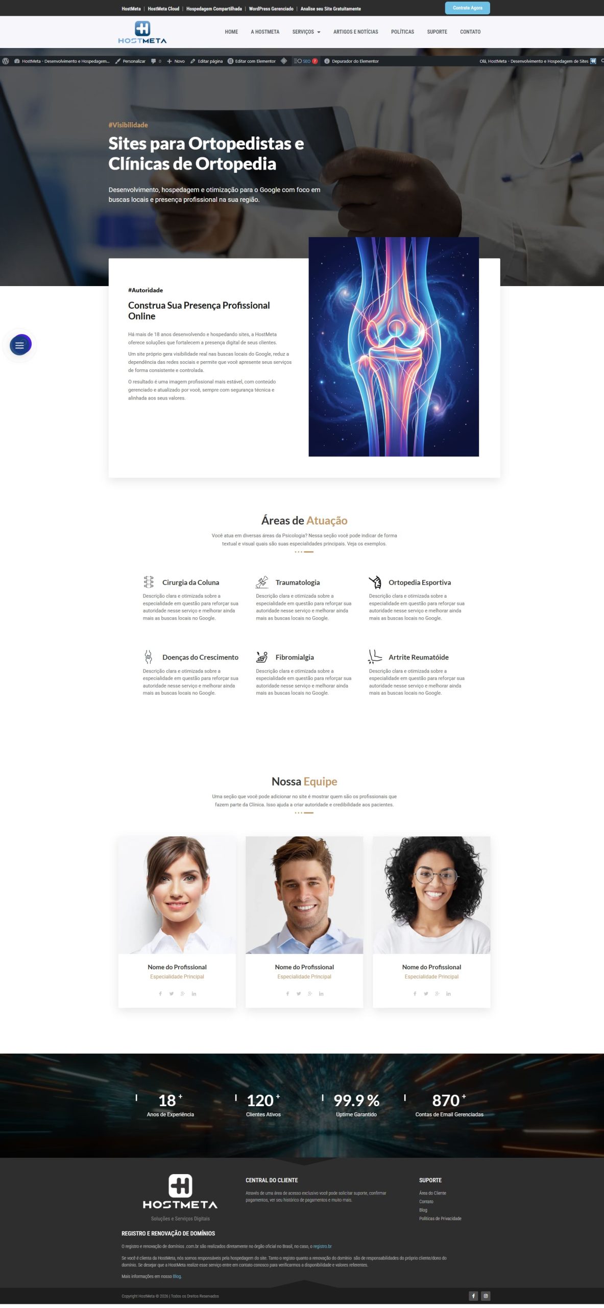 Sites para Clínicas | HostMeta - Desenvolvimento e Hospedagem de Sites print ortopedia scaled